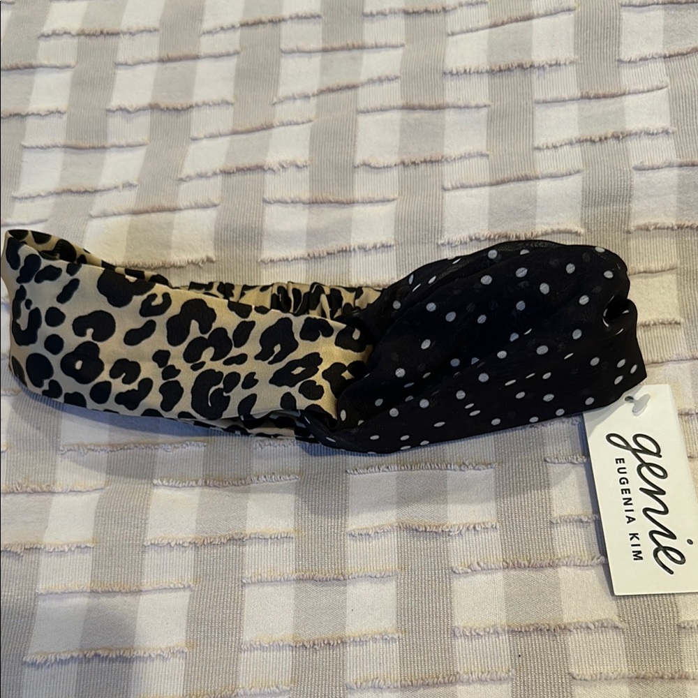 Eugenia Kim Leopard and Polka Dot Turban Knot Headband